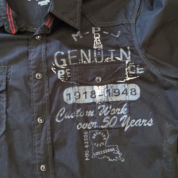 ❤️SALE❤️ARIZONA men’s snap up pocketed shirt. Size Large - Picture 3 of 4